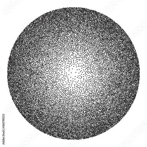 Vector halftone gradient circle banner