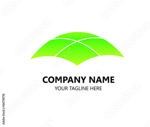 logo abstract green umbrella