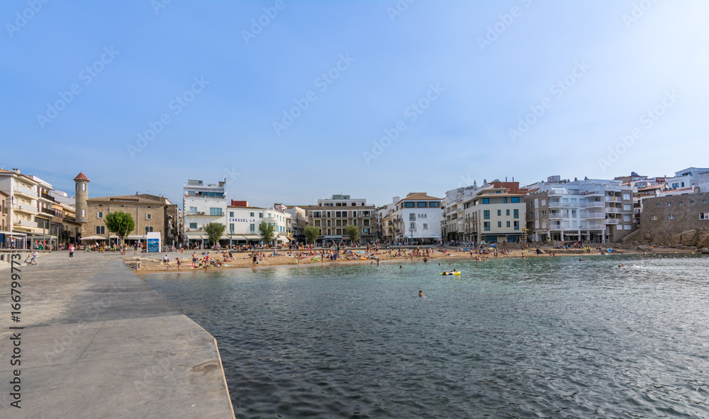 Fototapeta premium Old port in l'Escala, Costa Brava, province Girona, Spain