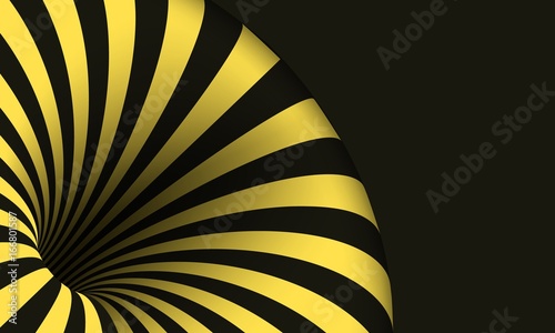 Illustration of Vector Tunnel Template. Optical Illusion Curved Vortex Hole