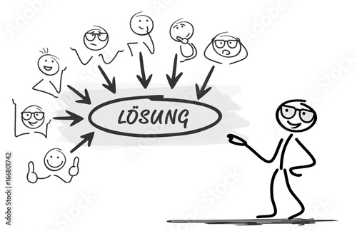 Strichmännchen Teamwork