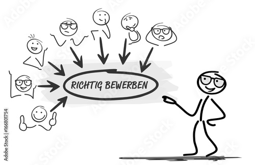 Strichmännchen - richtig bewerben