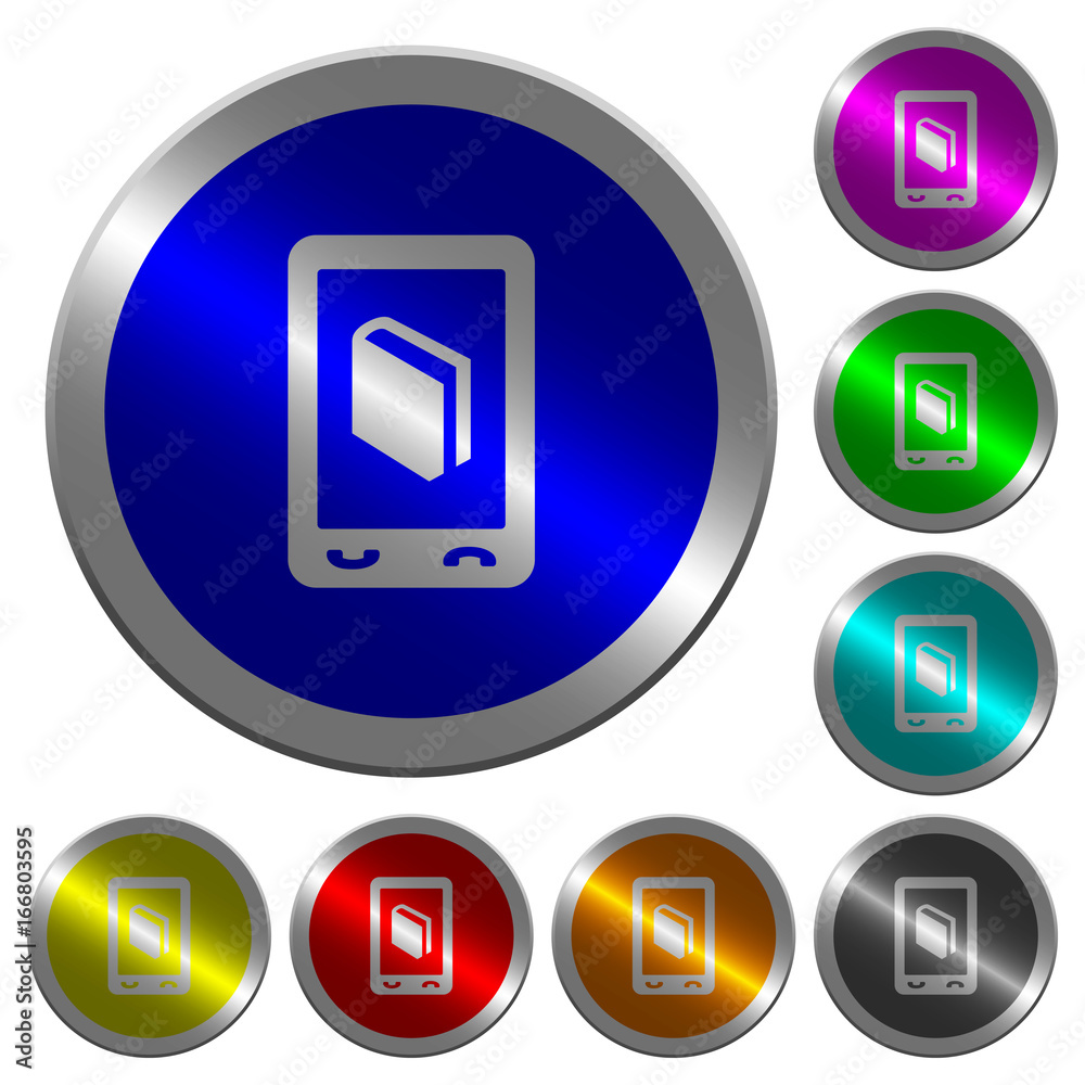 Mobile dictionary luminous coin-like round color buttons