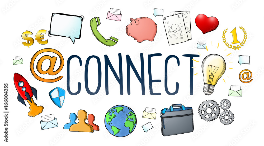 Fototapeta premium Manuscript network text with icon
