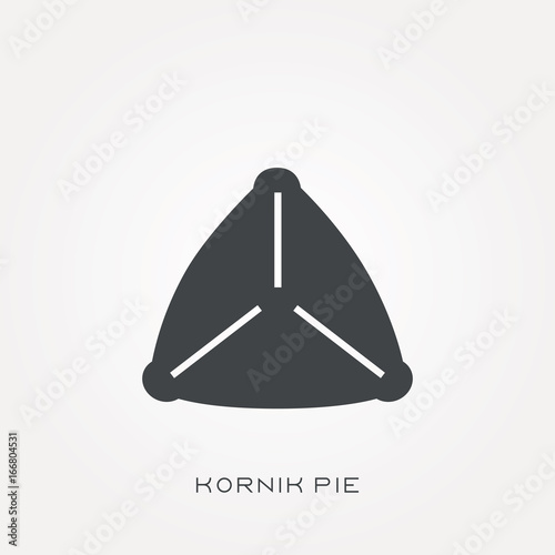 Silhouette icon kornik pie