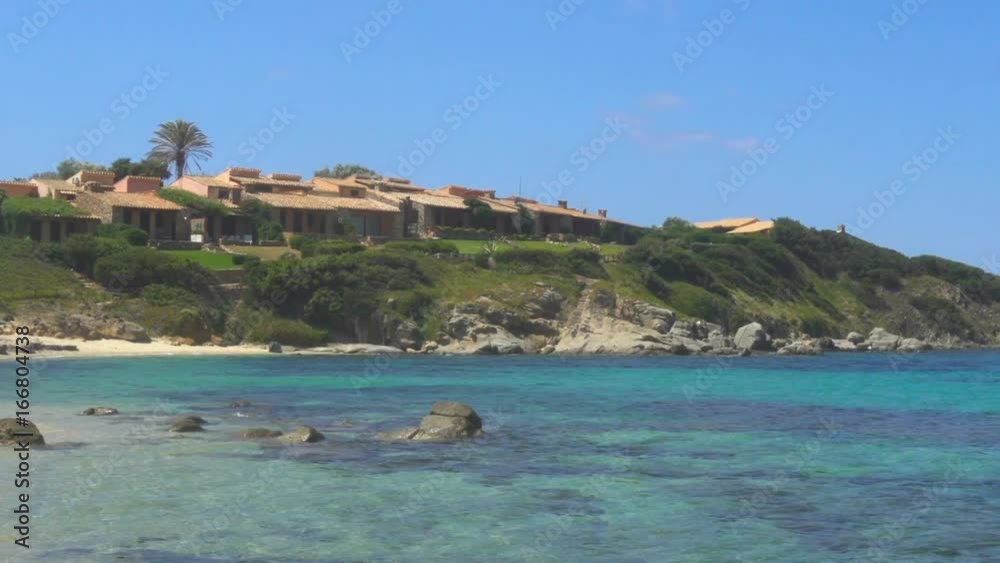 Scenic Sardinia Italy Mediterranean Sea Bay and Resort on the Beach Scenic Sardinia Italy Mediterranean Sea Bay and Resort on the Beach