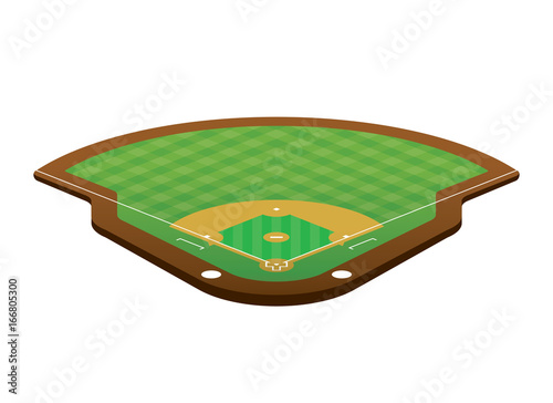 Vector of baseball field background.