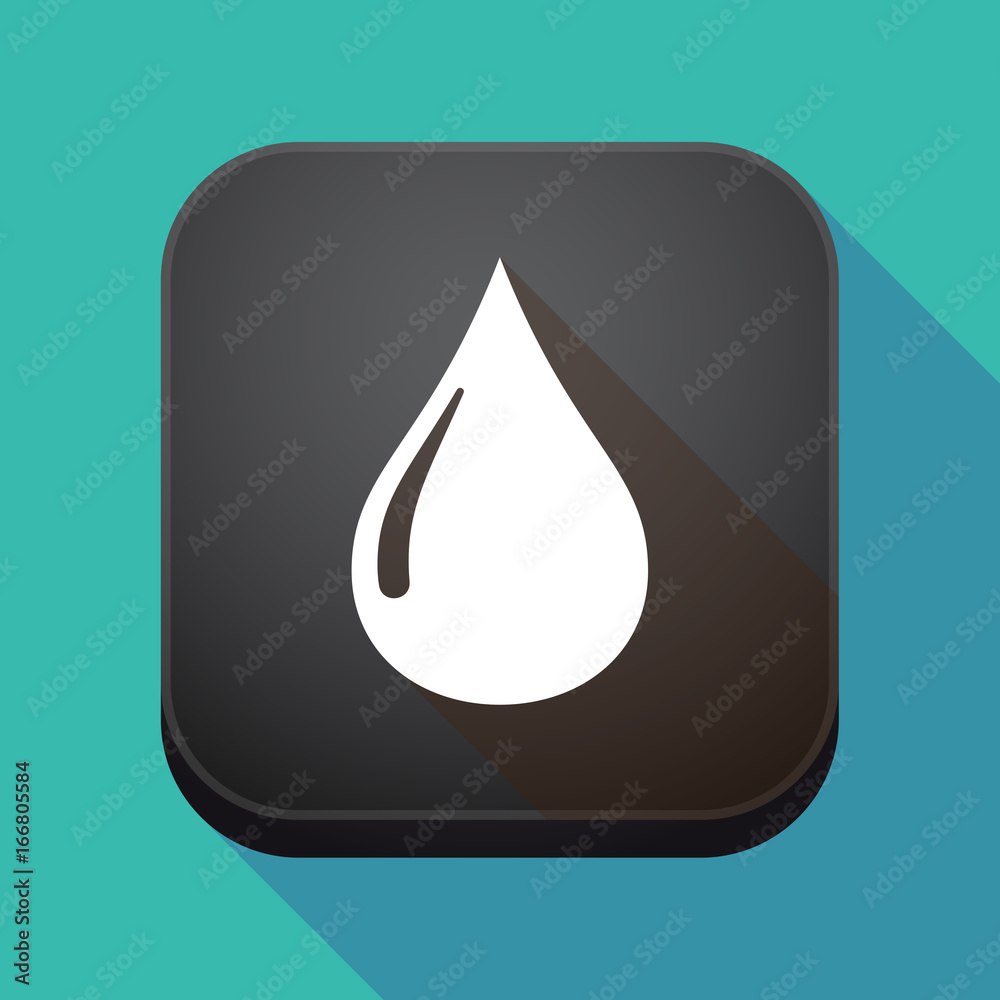 Long shadow app button with a fuel drop Long shadow app button with a fuel drop
