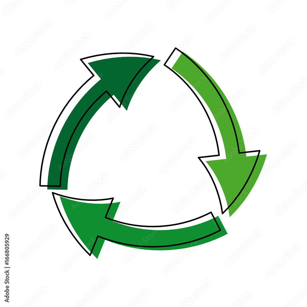 Obraz premium arrows around circle direction abstract