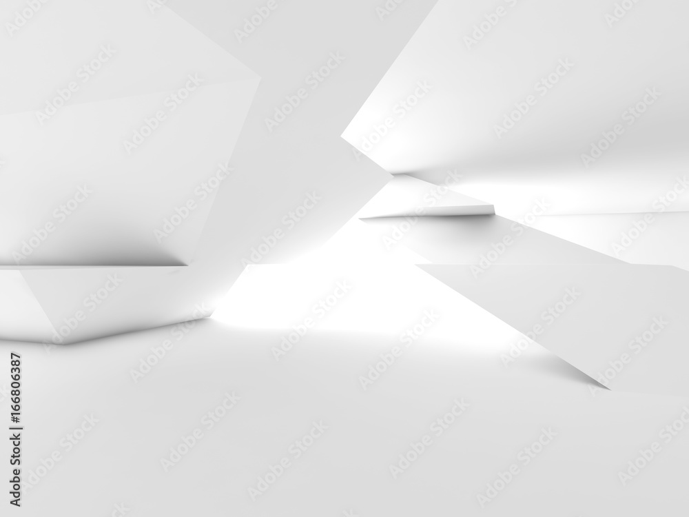 Abstract white empty interior background 3 d Abstract white empty interior background 3 d