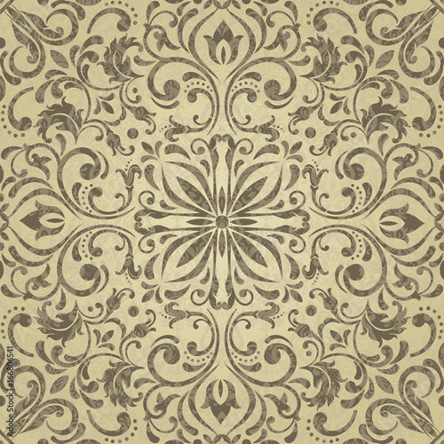 Seamless vintage pattern. Luxury texture for wallpaper, tiles, invitation, web designe. Gold color.