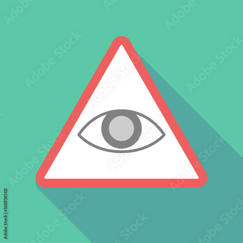 Free Download Long shadow warning signal with an eye - GFXLoad