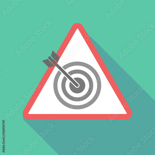 Long shadow warning signal with a dart board