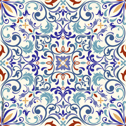 Seamless background from a floral ornament, Fashionable modern wallpaper, tiles or textile
