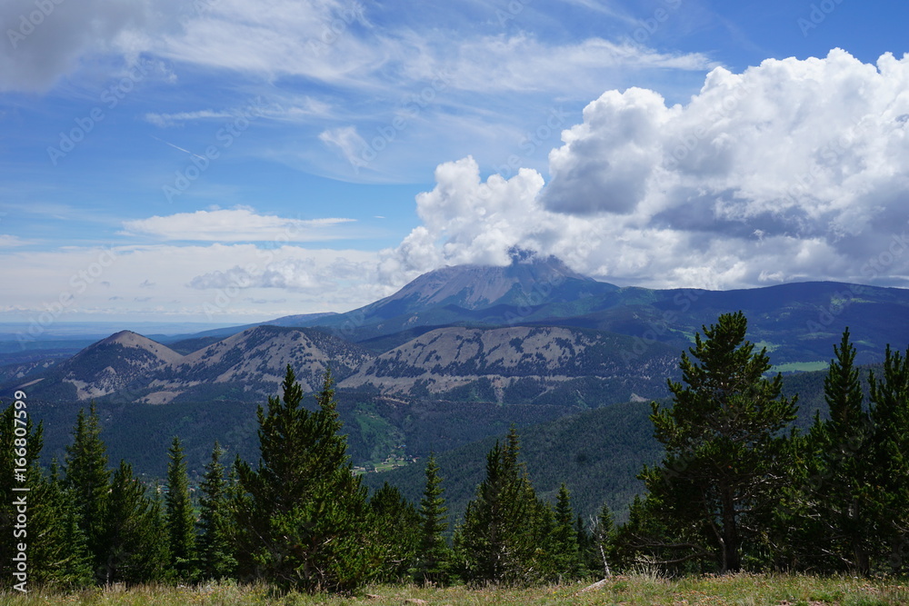 Scenic View of Spanish Peaks