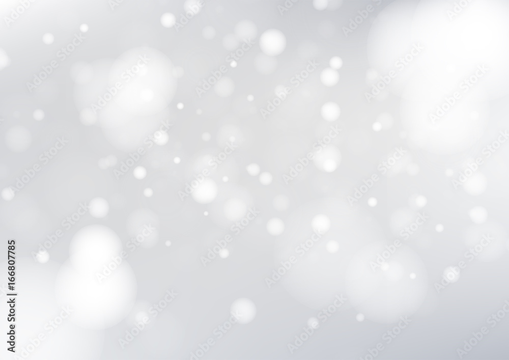 Gray abstract background and white bokeh lights. Vector illustration Gray abstract background and white bokeh lights. Vector illustration