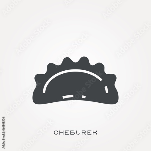 Silhouette icon cheburek