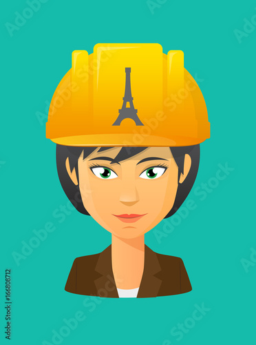Worker avatar with   the Eiffel tower