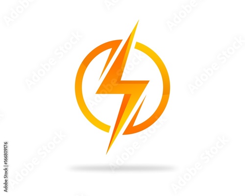 Circle Thunder Lightning Logo