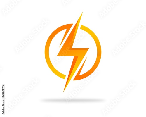 Circle Thunder Lightning Logo