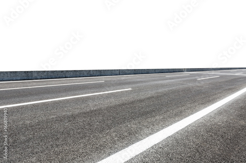 Wallpaper Mural Asphalt road background texture on white background,roadside view Torontodigital.ca