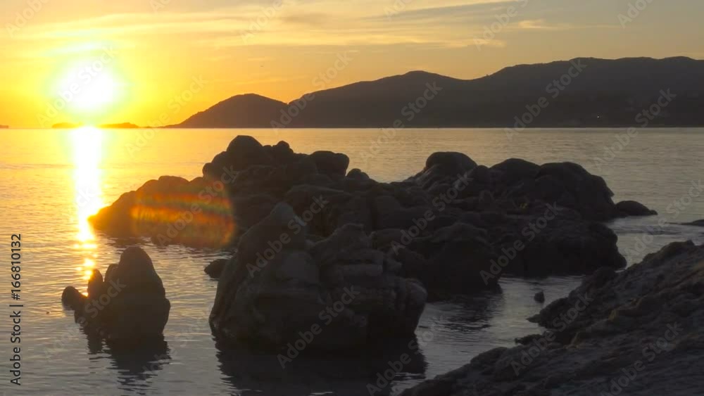 Mediterranean Rocky Bay and Wild Beach at Sunrise Mediterranean Rocky Bay and Wild Beach at Sunrise