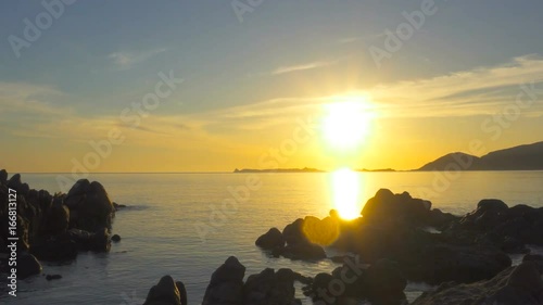 Mediterranean Rocky Bay and Wild Beach at Sunrise