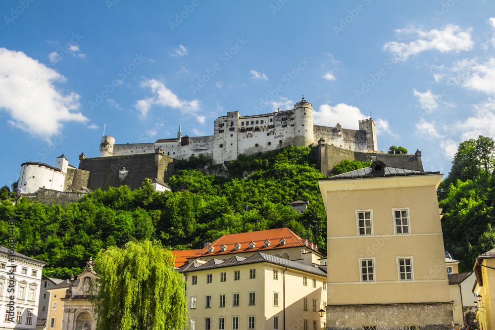  Hohensalzburg Castle in Salzburg, Austria, one of the largest medieval castles in Europe