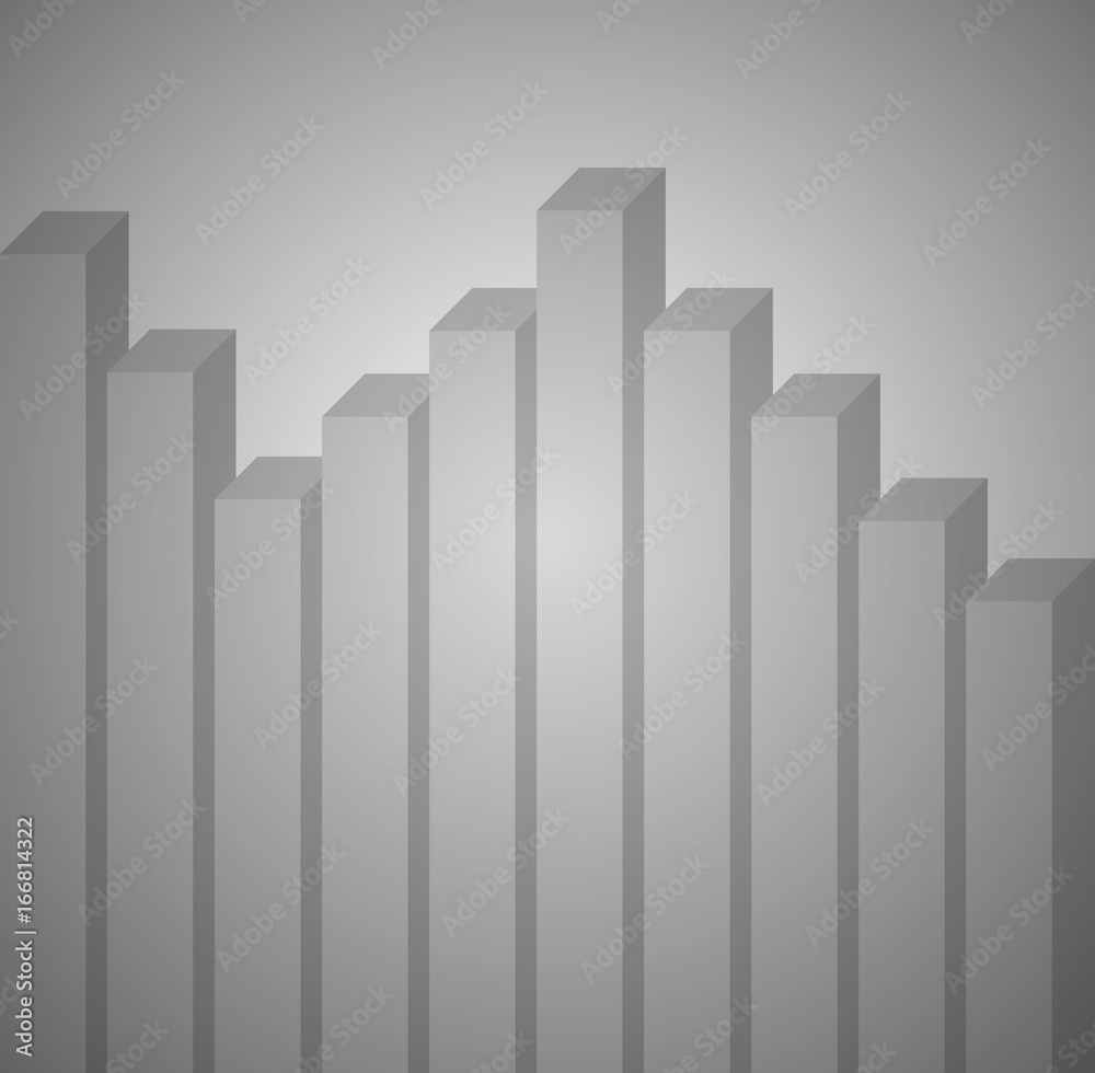 Gray bars with smooth and delicate light on it. Business graphic. Gray bars with smooth and delicate light on it. Business graphic.