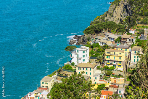  view of Riomaggiore, a small resort town on the territory of the Cinque Terre National Park