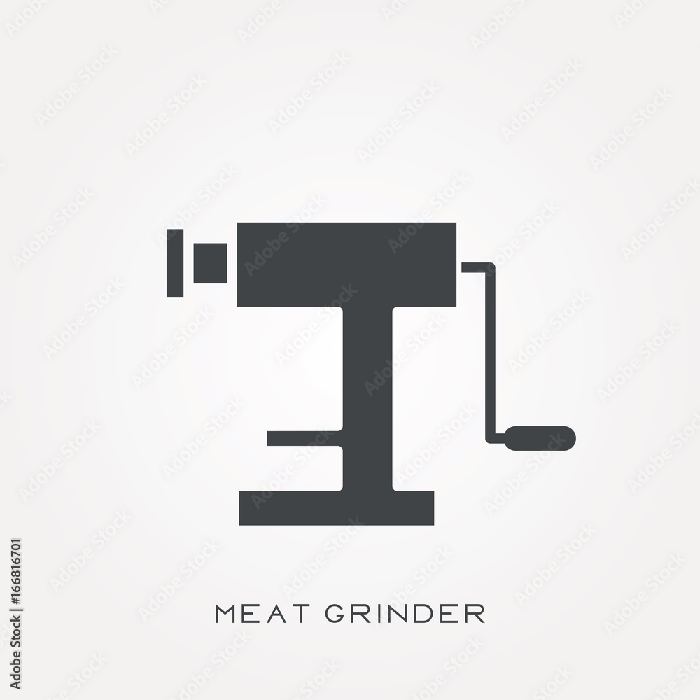 Line icon meat grinder