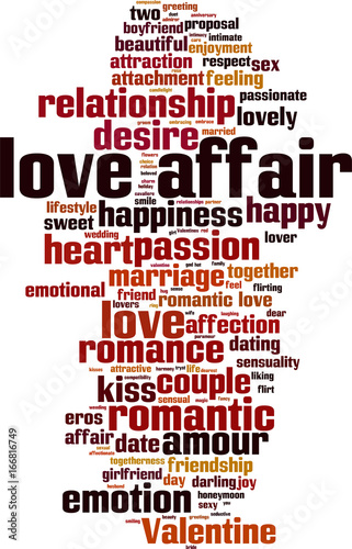 Love affair word cloud