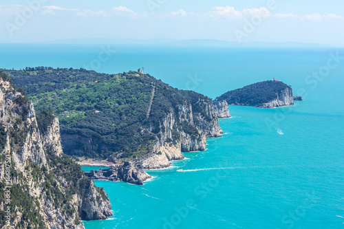 View of the Ligurian coast on the territory of the Cinque Terre National Park