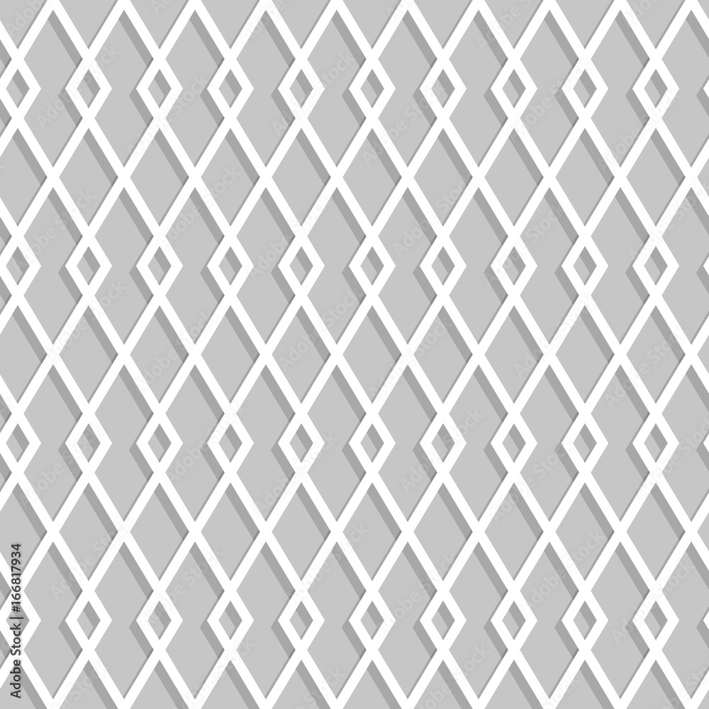 Fototapeta premium Seamless rhombuses pattern on a gray background