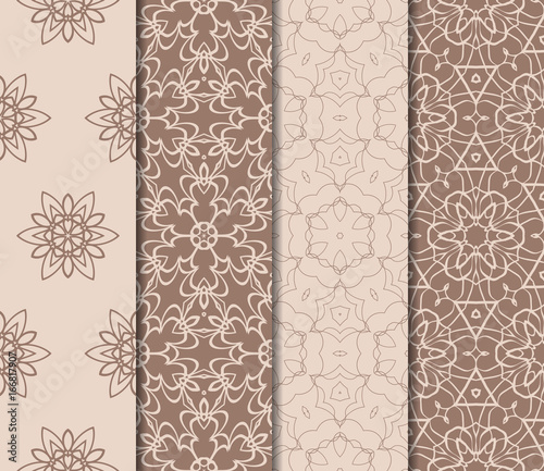 set of modern geometric pattern. Seamless vector illustration. for interior design, printing, wallpaper, fill pattern. skin tone color