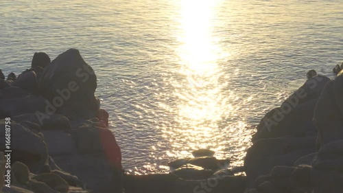 Mediterranean Rocky Bay and Wild Beach at Sunrise