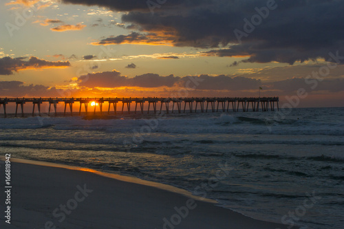 Sunset with fishing pier 2