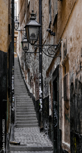 Canvas Print The narrowest street in Stockholm - Marten Trotzigs grand