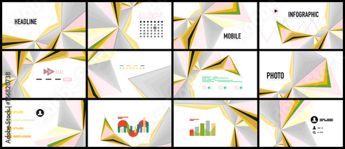Modern triangle presentation template