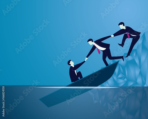 Business Failure Recovery Rescue Teamwork Concept