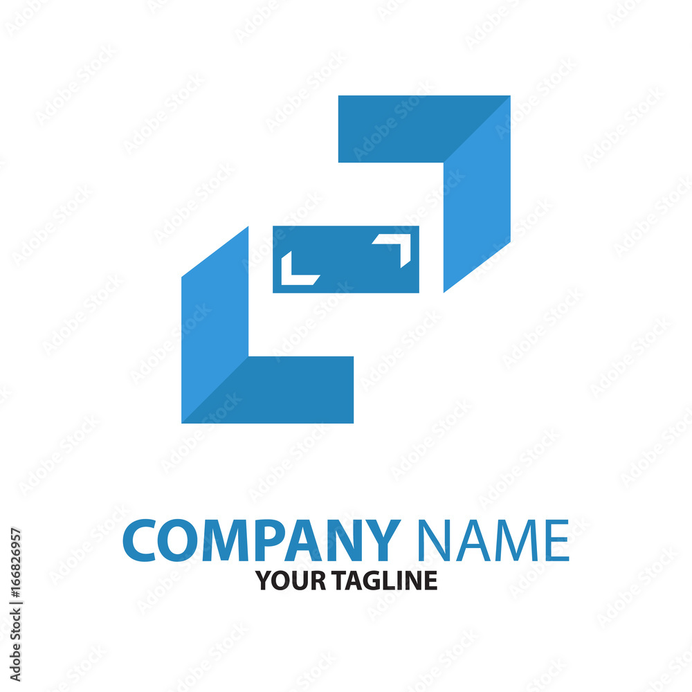 Blue Square Logo Concept Blue Square Logo Concept