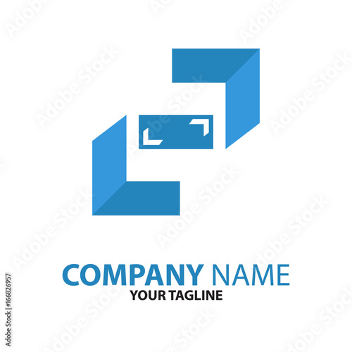Blue Square Logo Concept