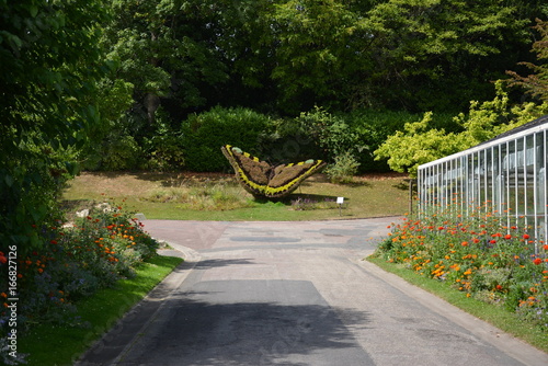 Allée du papillon au jardin des plantes de Caen, Normandie France