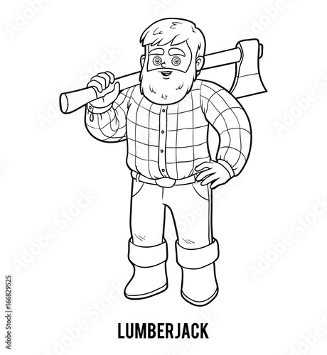 Coloring book, Lumberjack