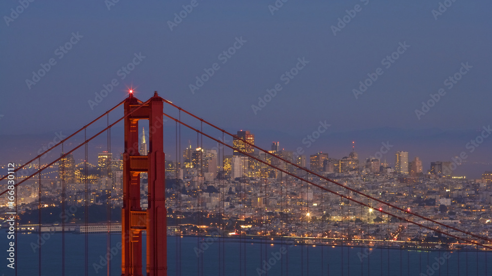 Golden Gate Bridge at Sunset, San Francisco, California Golden Gate Bridge at Sunset, San Francisco, California