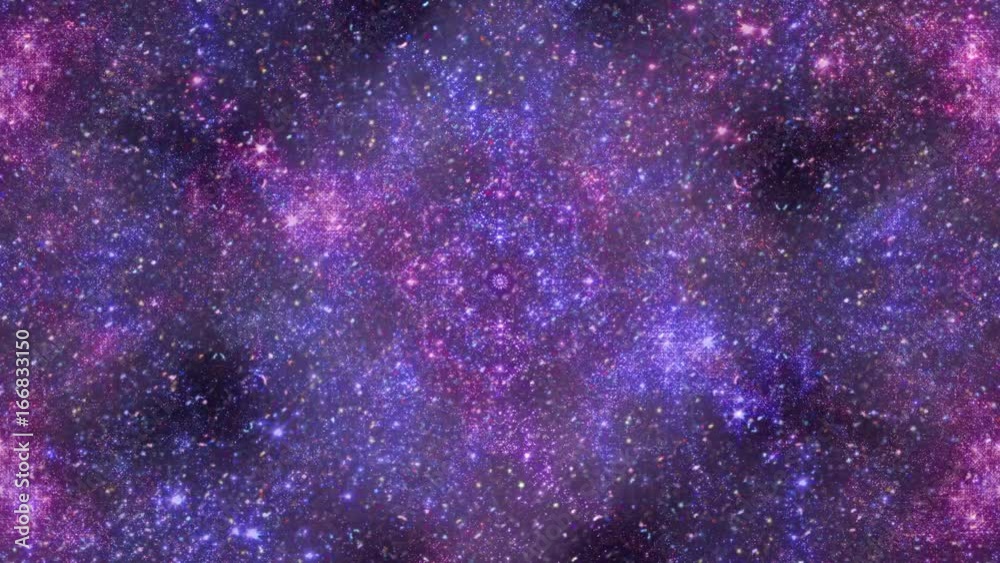 Video Background 2315: Multidimensional space travel star field kaleido (Loop).