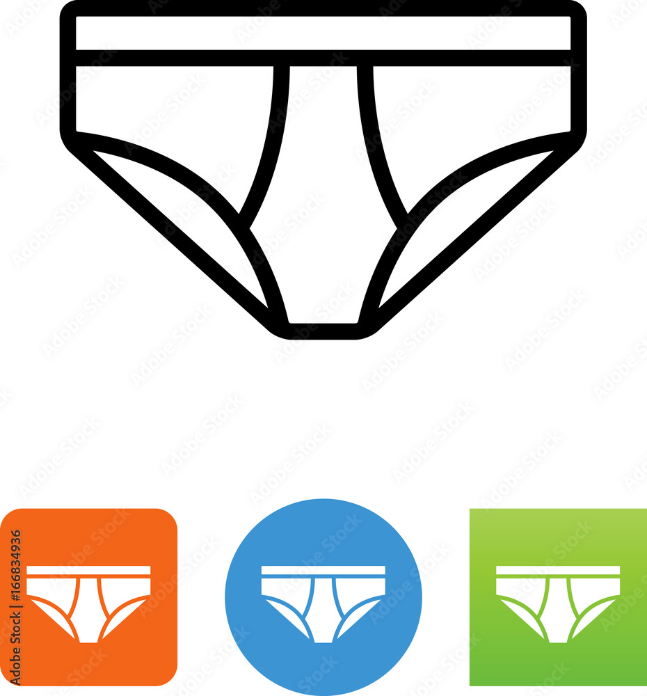 Mens Briefs Underwear Icon Stock Vector