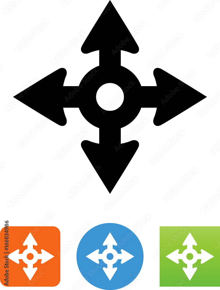 Move From Center Point Arrow Icon - Illustration Move From Center Point Arrow Icon - Illustration