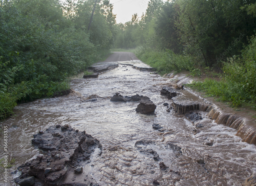 Destruction of the road