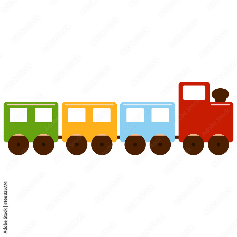 Vector illustration of a toy train Vector illustration of a toy train